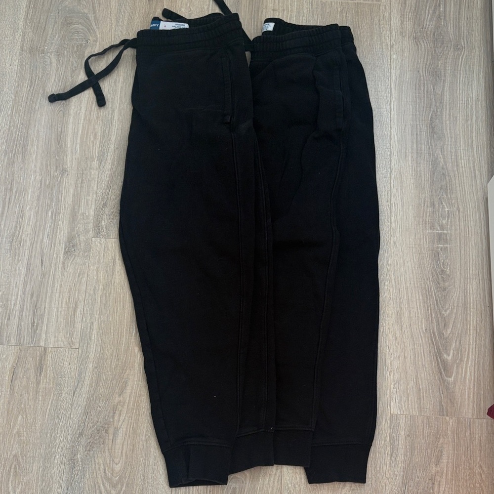 Old Navy Black Jogger Sweatpants with Blue Label